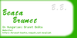 beata brunet business card